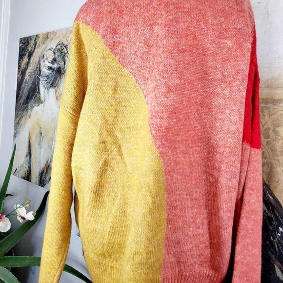 NEW with Tag HEM and THREaD knitted sweater size L Multicolor - Picture 2 of 12
